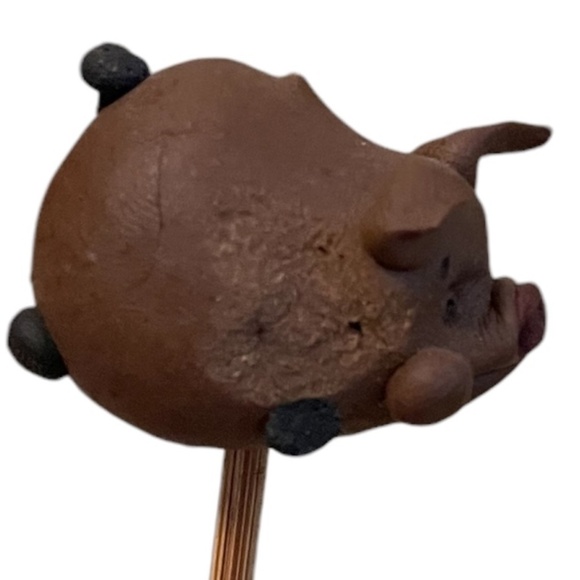 Vintage Handmade Mid-Century Clay Pottery Cocktail Appetizer Picks, Set Of 7 - Picture 15 of 15